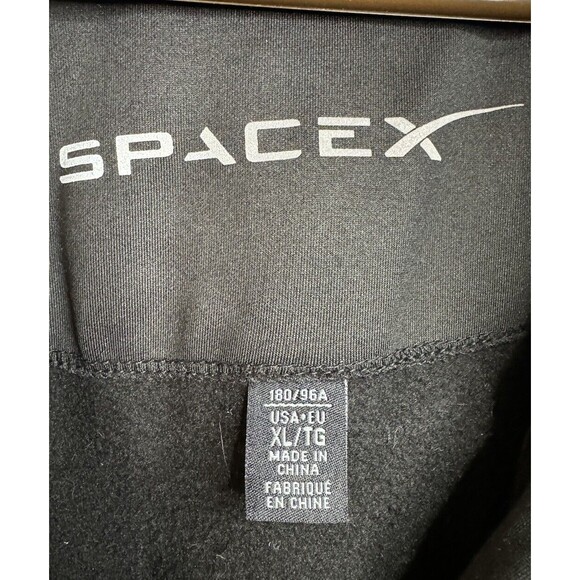 SPACEX - Men’s Black Full Zip Softshell Polyester Jacket - Size XL - Picture 4 of 8